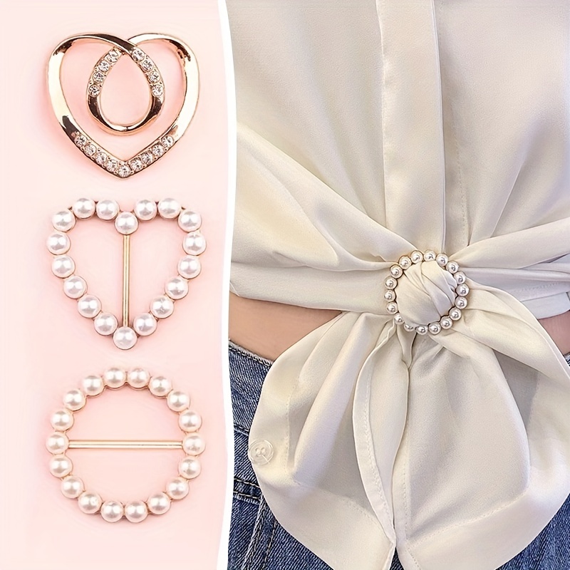 Fashion Scarf Accessories Brooch  Pearl Silk Scarf Buckle Brooch - Luxury  Pearl - Aliexpress