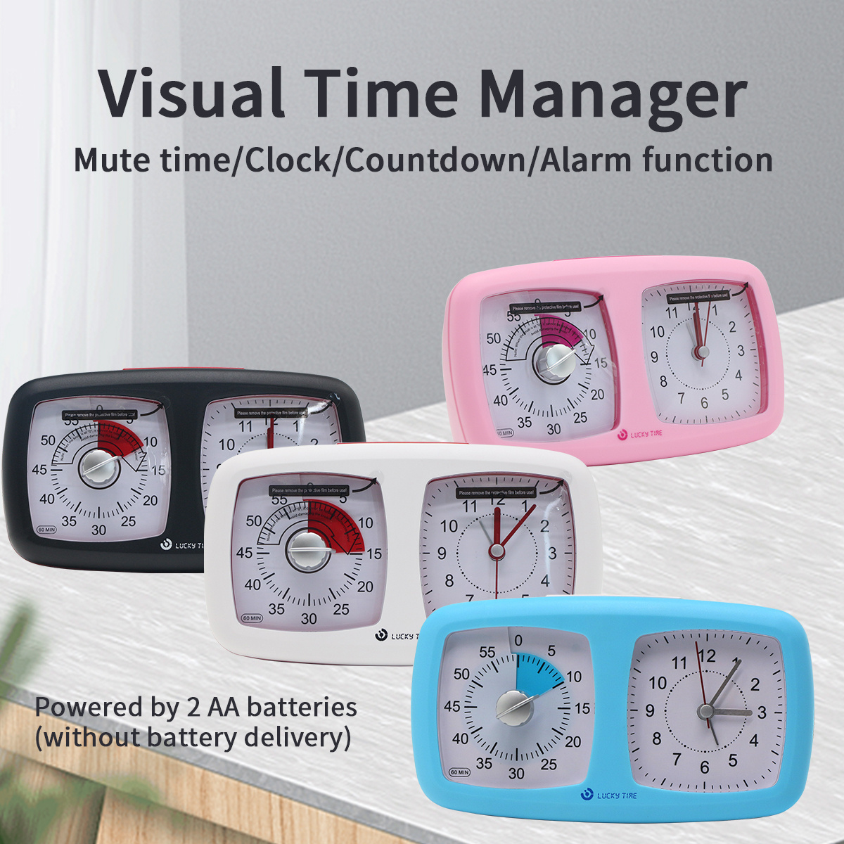 Visual Timer Rechargeable 60 Minute Countdown Timer Clock for Kids Silent Kitchen  Timer Cooking Pomodoro Timer Management Tool - AliExpress