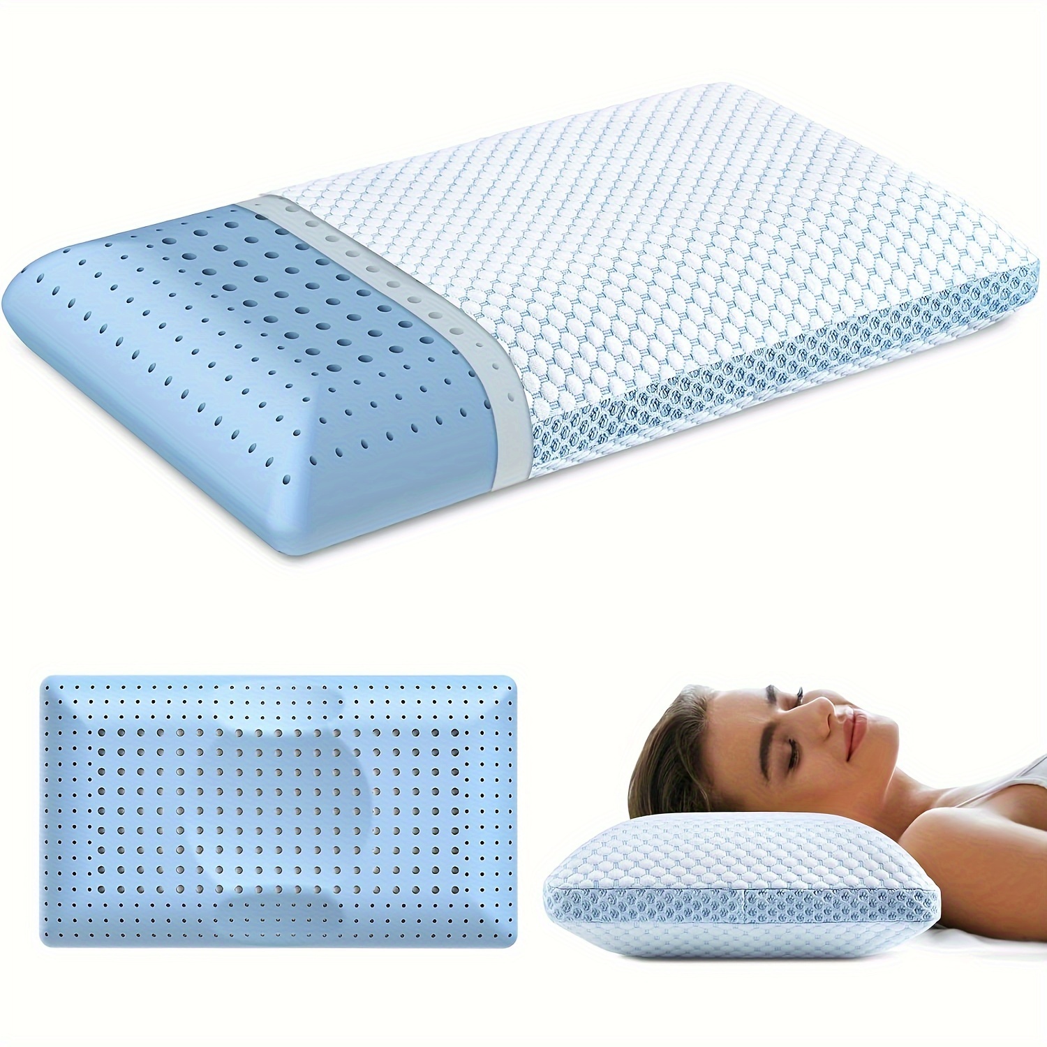 Contorno Memory Foam Cuscini ortopedici Cuscini per dormire, cuscino  cervicale per sollievo dal dolore, ergonomico, cuscini da letto per lato,  schienale