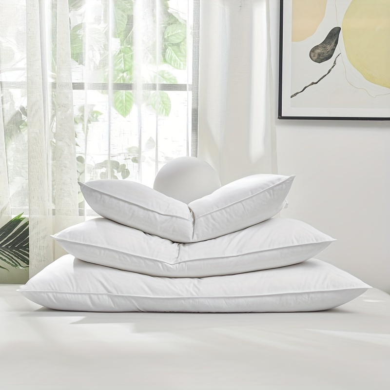 Almohada alternativa de plumón de ganso, almohada de cama tamaño Queen,  juego de 2 para dormir, relleno de almohada blanca, almohadas suaves de  hotel