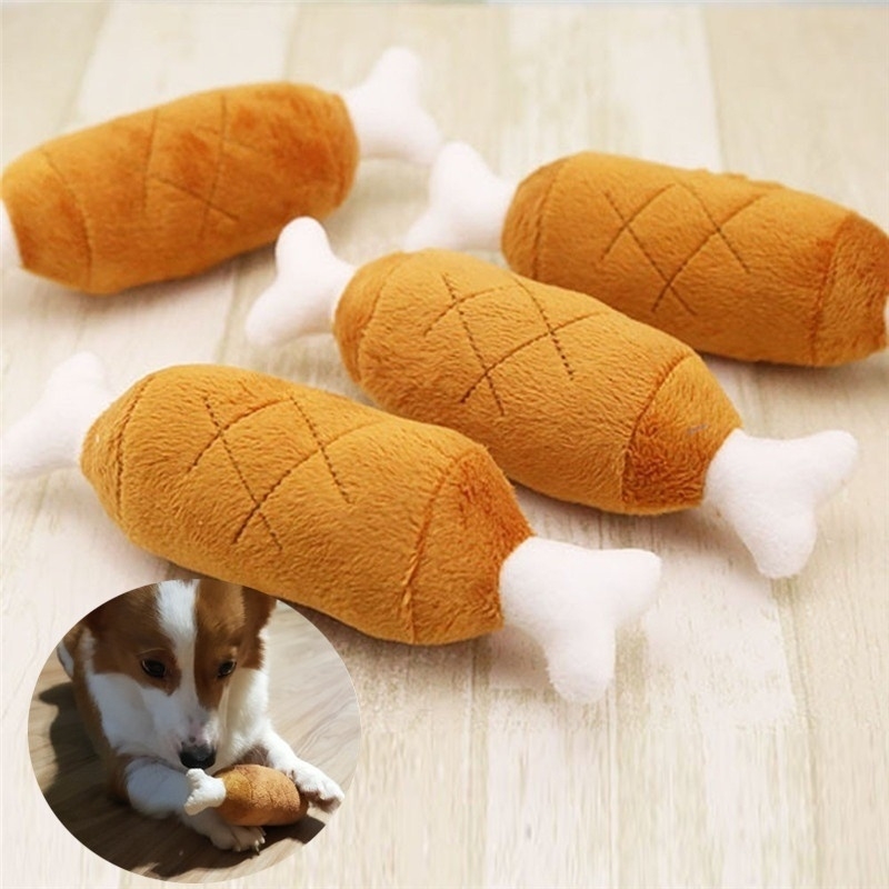 Food Design Pet Grinding Teeth Squeaky Plush Toy Durable Chew Toy For Dog  Interactive Supply - Temu