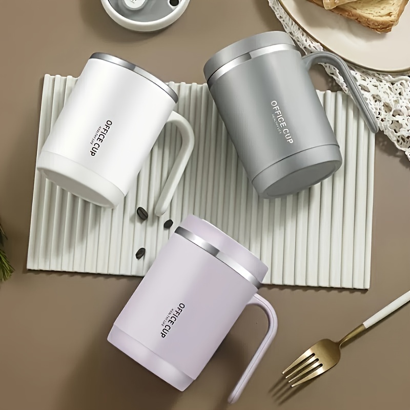 14iz Insulated Stainless Steel Coffee Mug With Lid Portable - Temu