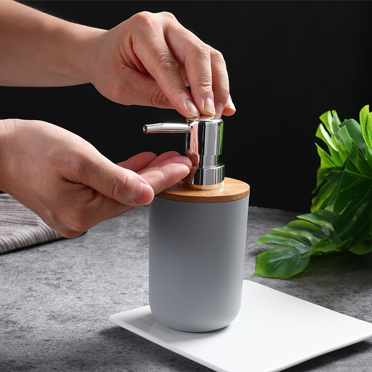 Soap Dispenser Set Wooden Pump Head And Soap Dispenser - Temu