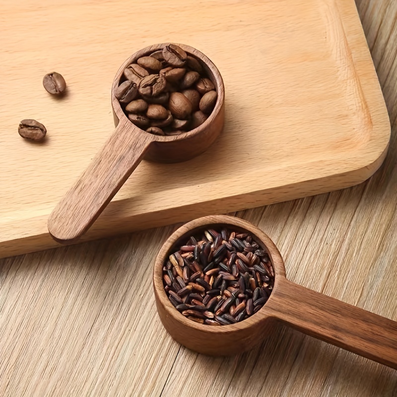 Wooden Measuring Coffee Scoop Set Ground Coffee Coffee Spoon In Walnut Wood Wooden  Measuring Tablespoon For Coffee Beans, Ground Beans, Protein Powder,  Spices, Tea 