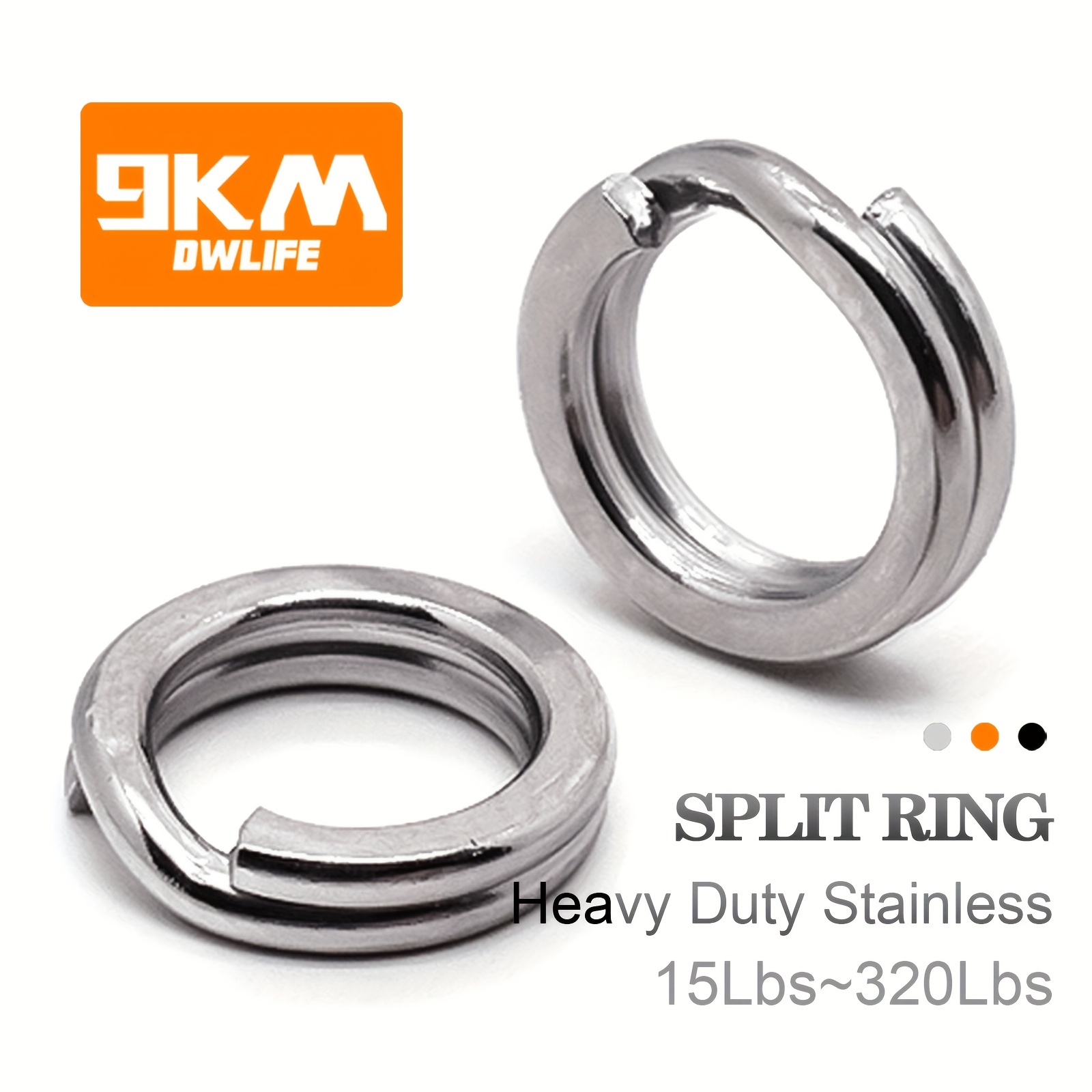 Stainless Steel Oval Split Rings 100PCS Heavy Duty Open Jump Rings