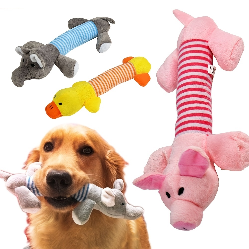 Dog Treat Dispensing Duck Dog Toy Squeak Dog Puzzle Toy Durable