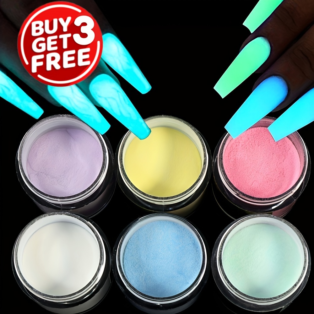 12pcs Nail Pigment Powder Fluorescent Nail Powders Decorative Non-toxic  Phosphor Nail Powder for Nail Body Face Eyeshadow 
