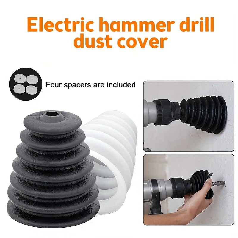  5PCS Drill Dust Bowl, Drill Dust Collector Hole Saw Dust Bowl  ABS Sponge Anti Vibration Silent Washer Hole Saw Dust Catcher for Ceiling :  Tools & Home Improvement