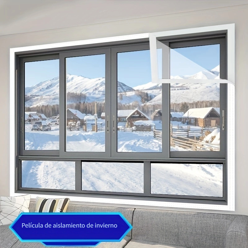 Kit de aislamiento de ventana, película aislante para ventanas, cortina de  invierno para mantener el calor, sellado de lona transparente a prueba de