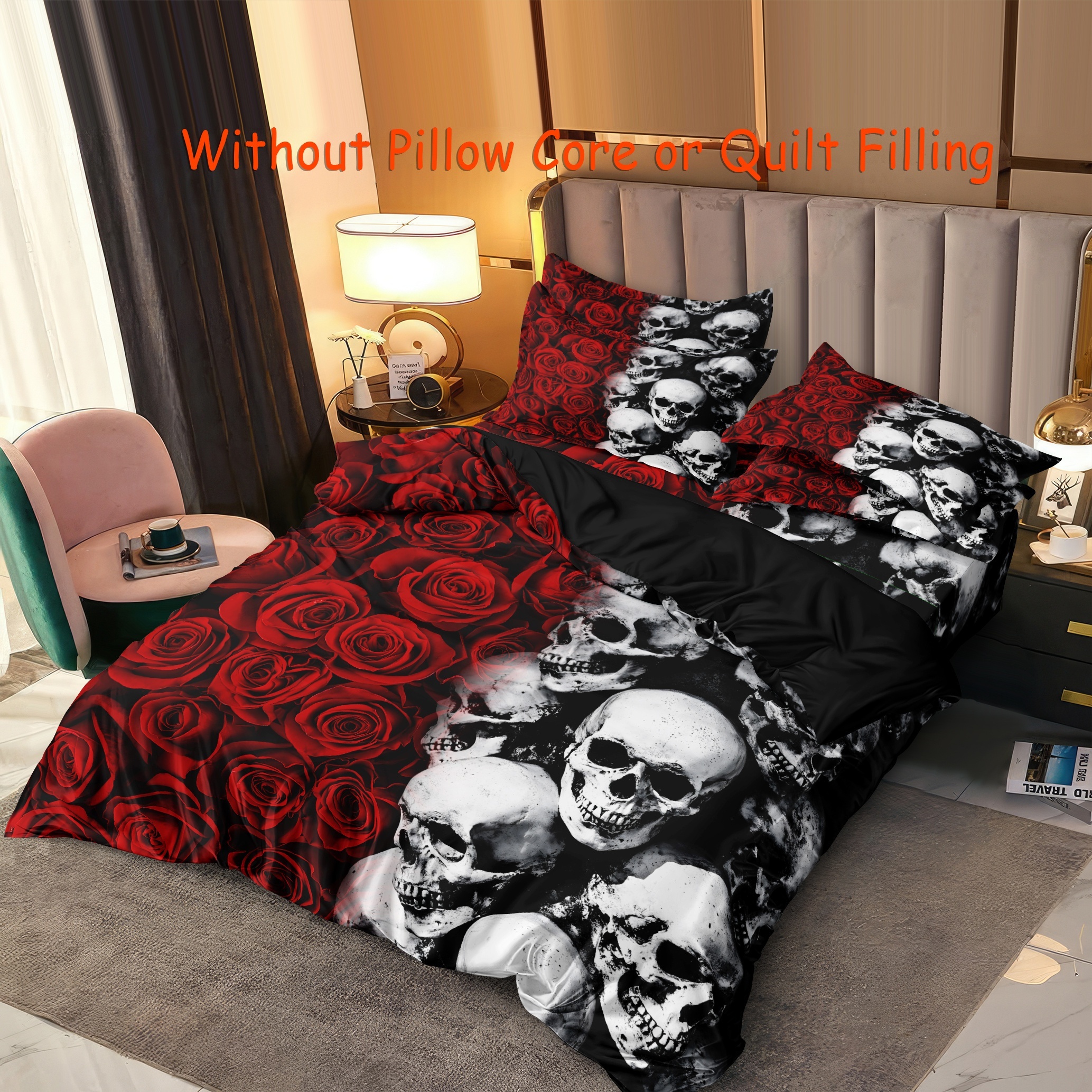 Gothic Bed Cover, Duvet or Comforter, Goth Hell, Satanic Bedding Set,  Bedroom Decor, King, Queen & Twin Size - Merry