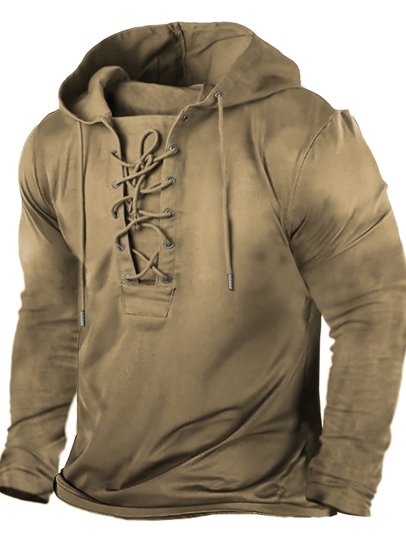 Lace up best sale drawstring hoodie mens