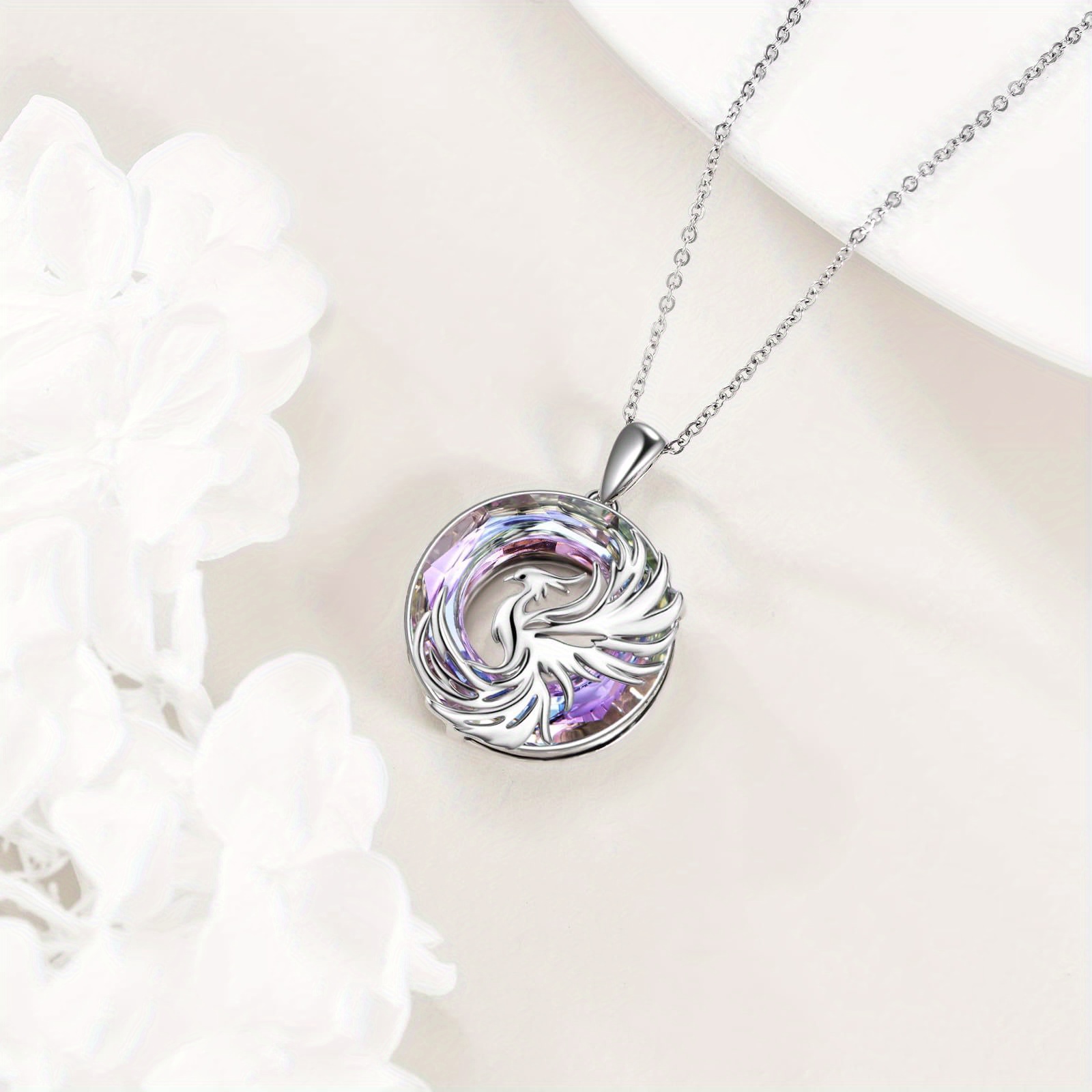 Women's 925 Sterling Silver Phoenix Pendant Necklace