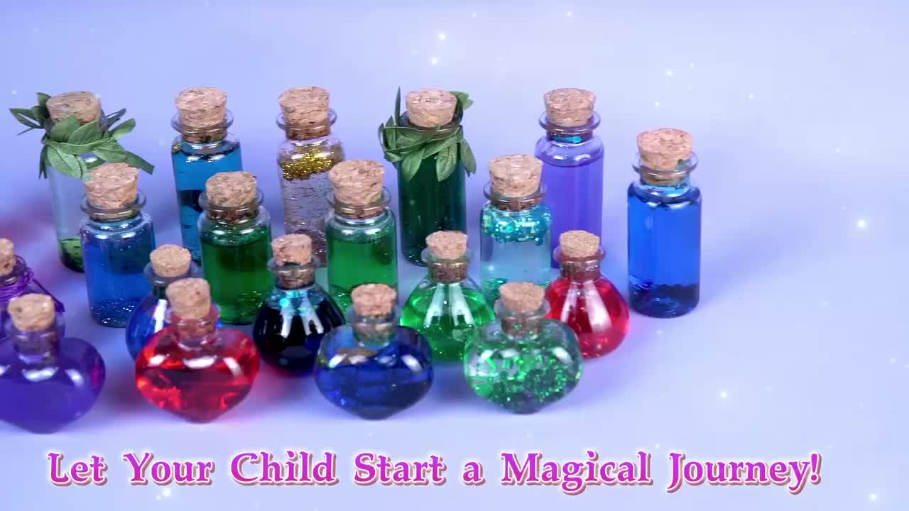 LiyLiyanna Fairy Polyjuice Potion Kits for Kids, Make 21 Bottles Magic  Potions for Christmas Decorations， Fairy Kits Potion Bottles Transparent