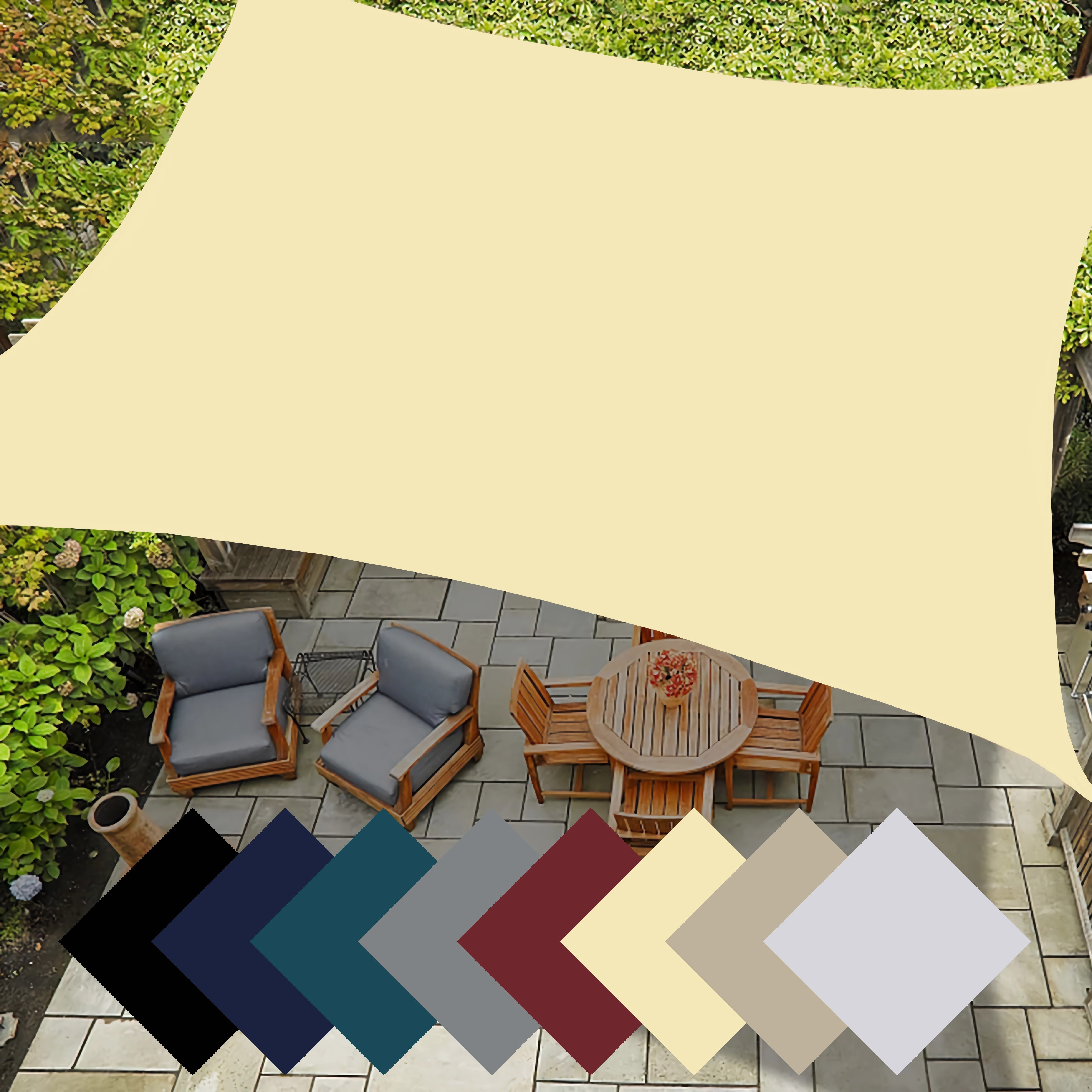 

Outdoor Sun Shade Sail - Uv , 95% Uv Blockage, Install Kit Included, For & Furniture