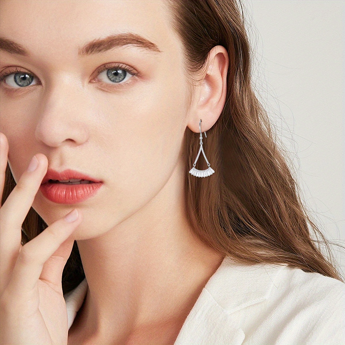 Crystal Dangle Earrings, Elegant Gift for Her