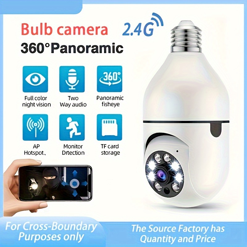 Caméra d'ampoule de surveillance Wifi extérieure Nivian 2K