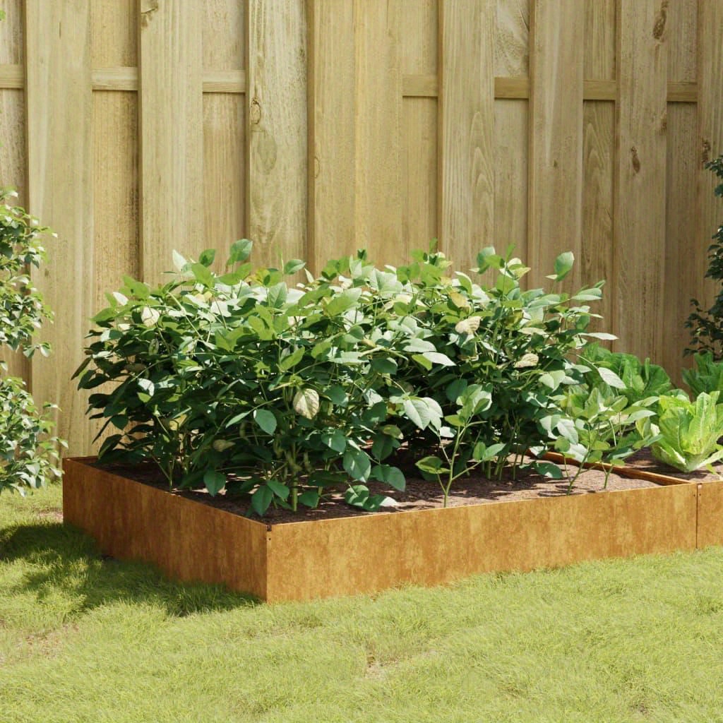 Classic Corten Steel Raised Garden Bed, 39"x39"x13.5" - Weather-resistant Elevated Area With For Backyard & Outdoor , Above Ground Garden Bed