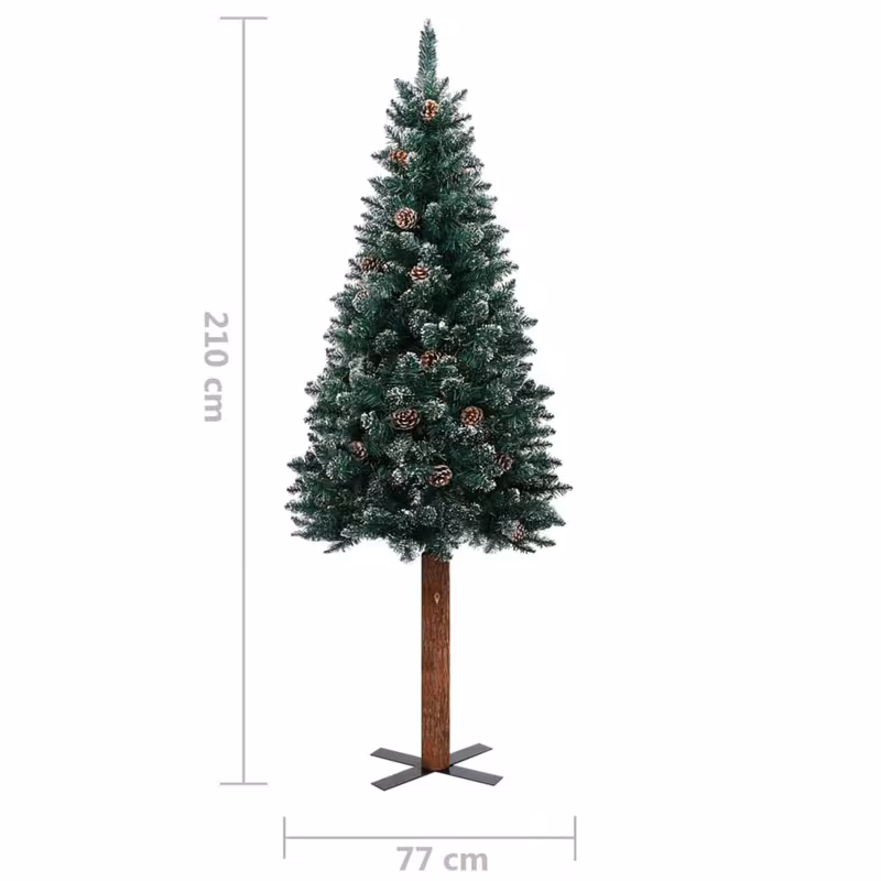 1pc artificial christmas tree 210cm plastic with stand no electricity needed snow accents festive holiday decor 5