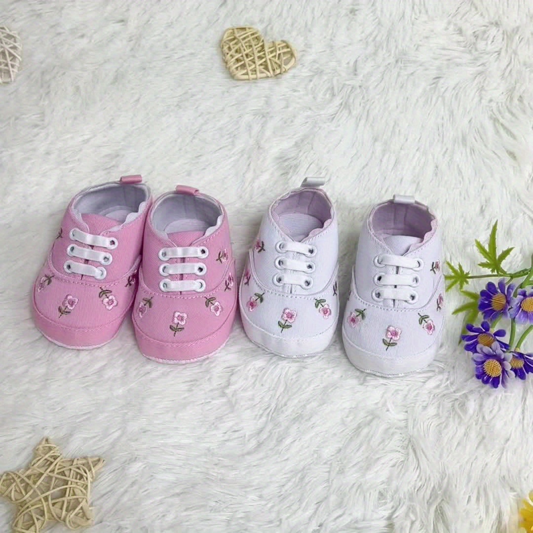 baby girls cute flower embroidery lightweight first walker Temu