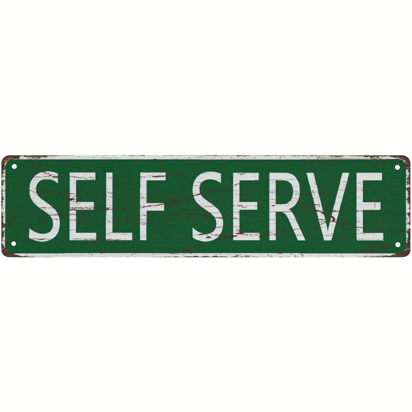TEMU 2d Flat, 2d Flat Tin Sign Self Serve Vintage Metal Sign Metal Plaque Bar Pub Poster Wall Art Decor Tin Sign 4*16in 10*40cm, 2d Flat