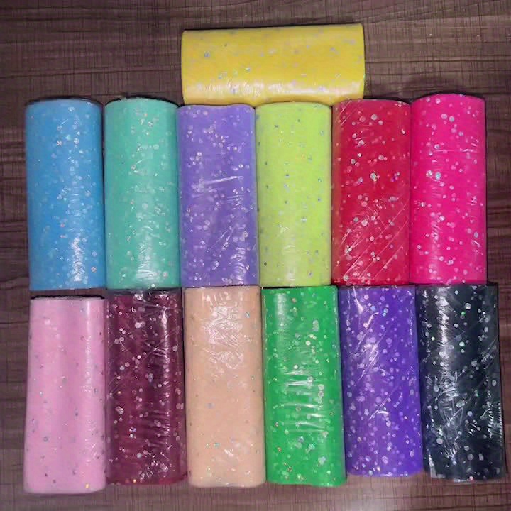 10 Yards Laser Sequins Tulle Roll Organza Party Decoration - Temu