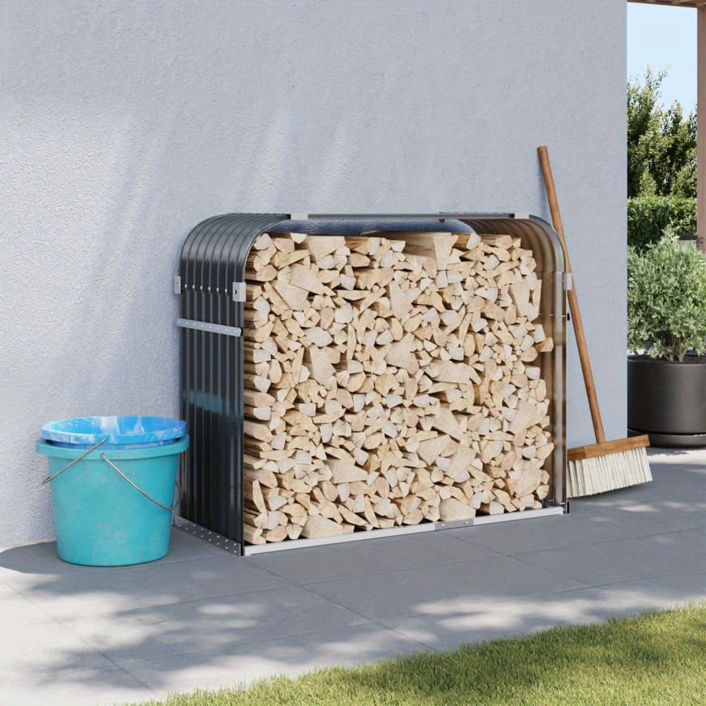 

Firewood Shelter, Firewood Rack, Wood Stacking Aid, Wood Storage, Firewood Rack 120x45x100 Cm Galvanized Steel