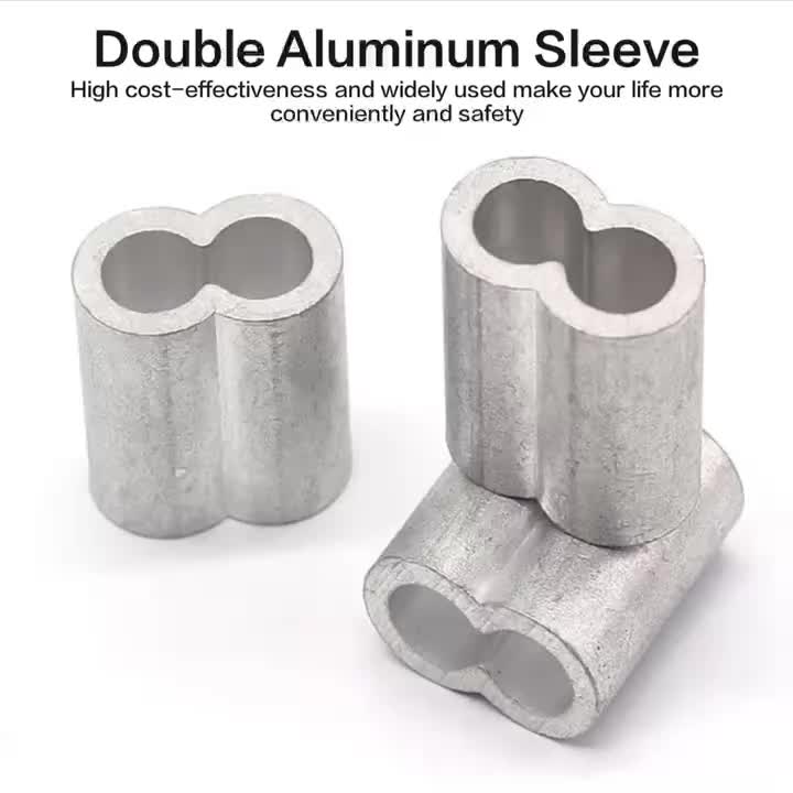 Aluminum Crimping Loop Sleeve Double Barrel Ferrule Wire - Temu