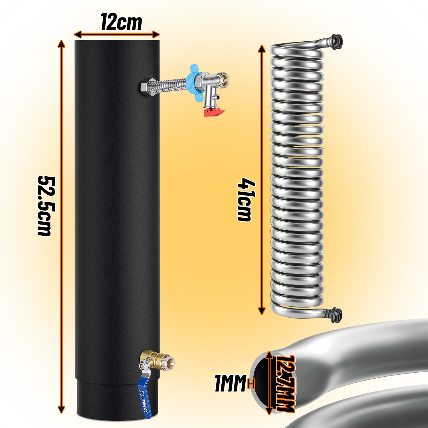 Image of Flue Pipes, High-quality Flue Pipes, With Heating Coils, Durable Flue Pipes Suitable For Fireplaces And Wood-burning Stoves, , And Efficient At Heat Transfer