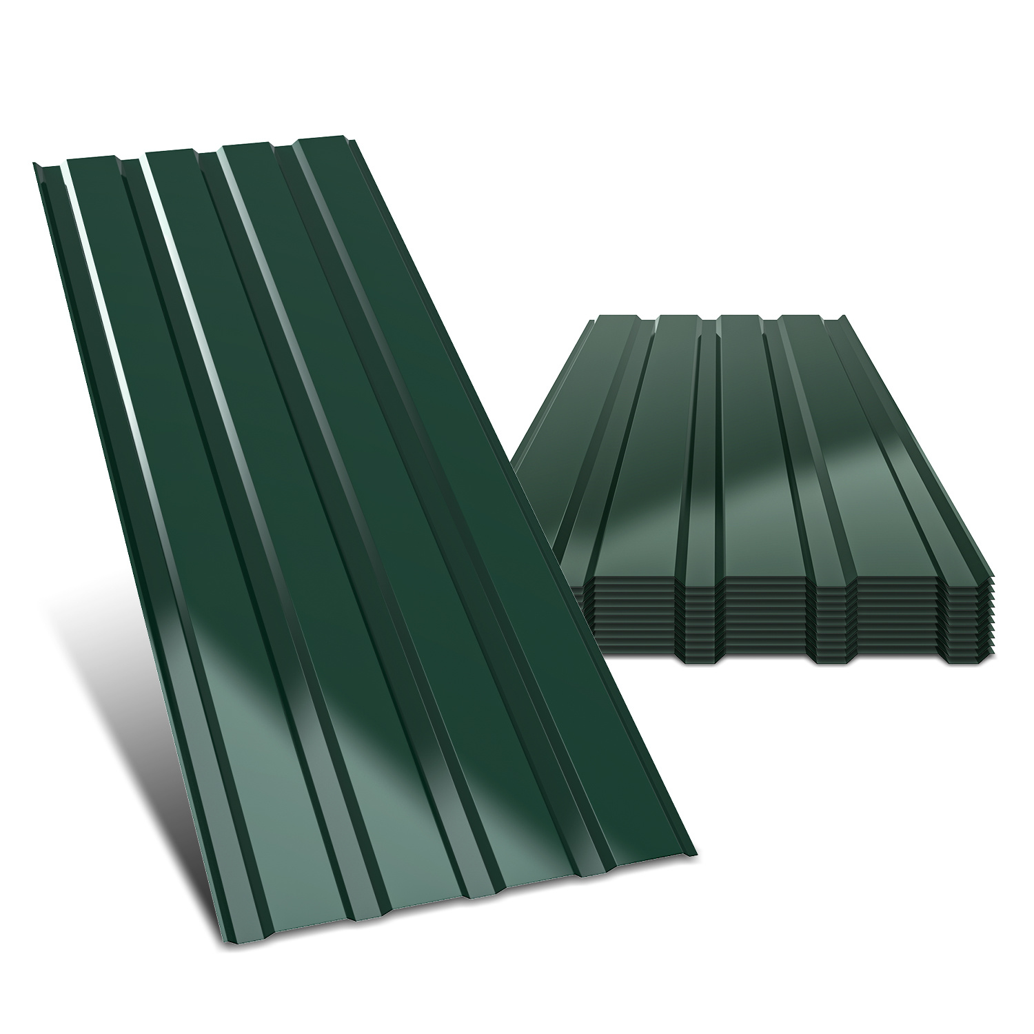 TEMU Ensemble de 24 panneaux de toit trapézoïdaux en métal 115 x , 0,25 mm - Feuilles de profil temporaires et amovibles pour carport, de jardin et