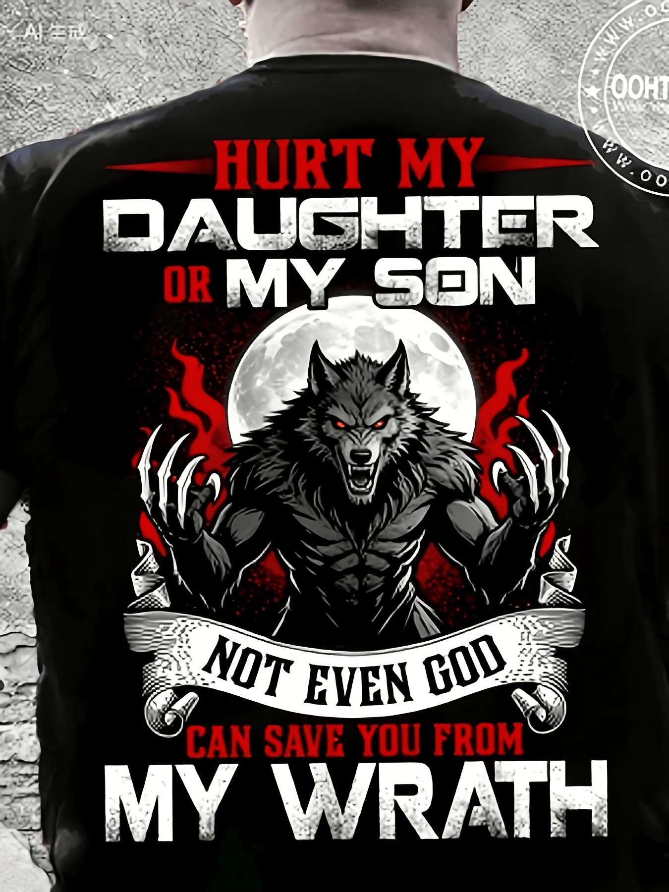 t shirts for men wolf sold on Temu United States