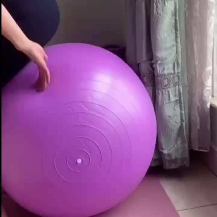 Yoga, A Big Pink Gym/yoga Ball, Will Send Deflated