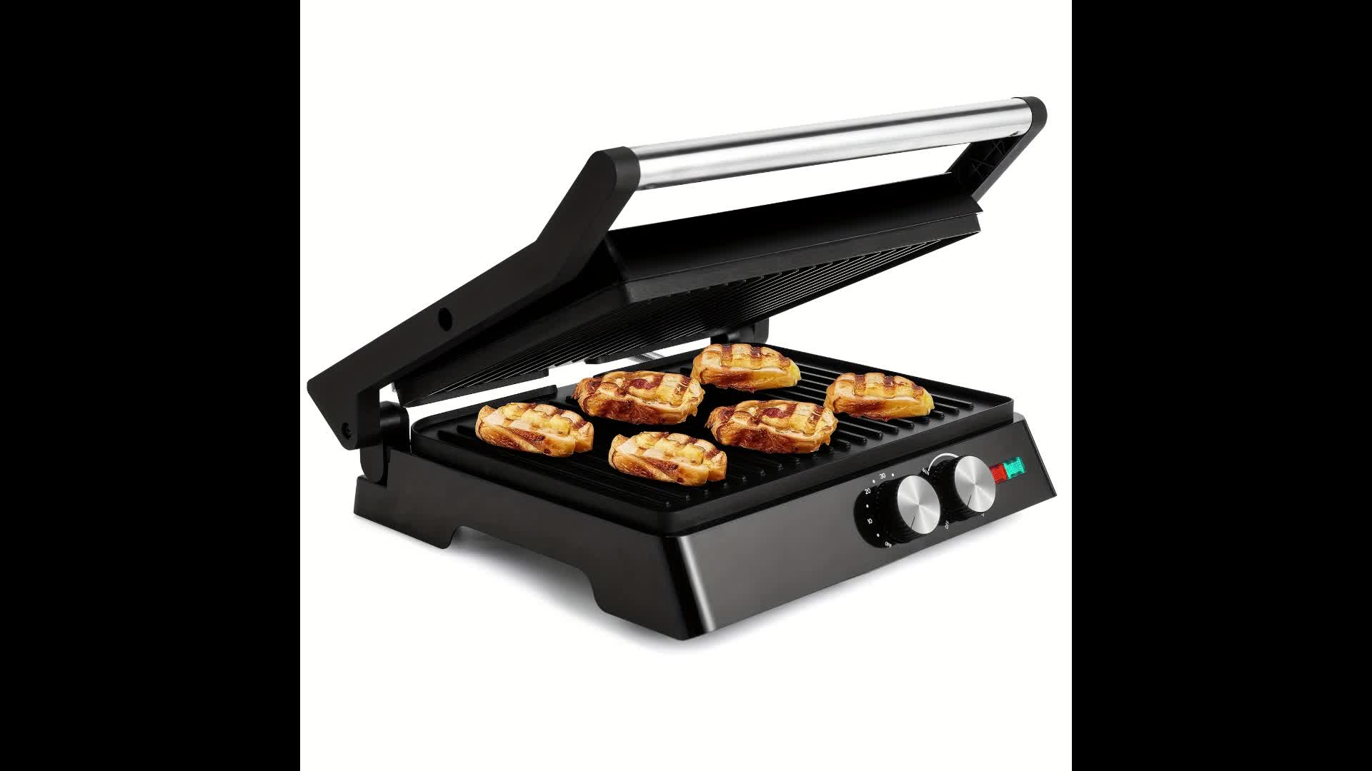 Ultimate 3-in-1 Electric Indoor Grill – Panini Press with Non-Stick Cooking Plates, Opens 180-Degree Gourmet Sandwich Maker, Floating Hinge Fits All Foods, Panini Press Grill with Grease Tray 14 Ultimate 3-in-1 Electric Indoor Grill – Panini Press with Non-Stick Cooking Plates, Opens 180-Degree Gourmet Sandwich Maker, Floating Hinge Fits All Foods, Panini Press Grill with Grease Tray - Image 14