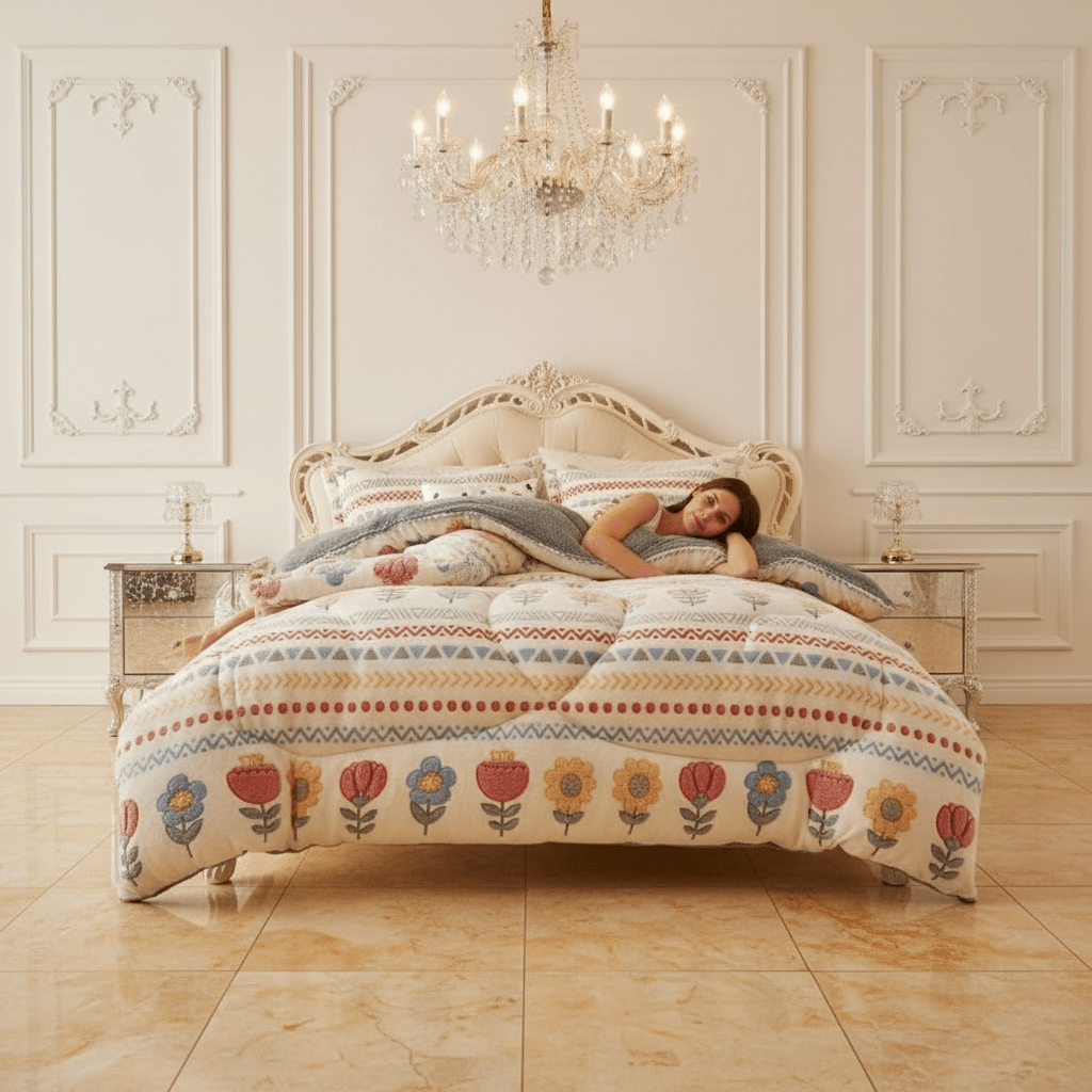 In 5 Sizes This Winter-weight Quilt Features A Geometric Stripe . The Quilt Insert Is A Plush Thick And Warm Blanket Soft And Comfortable