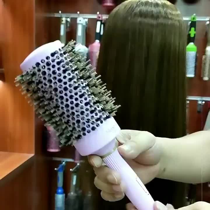 Aluminum Tube Bristle Ceramic Roller Comb Hairdressing Tools