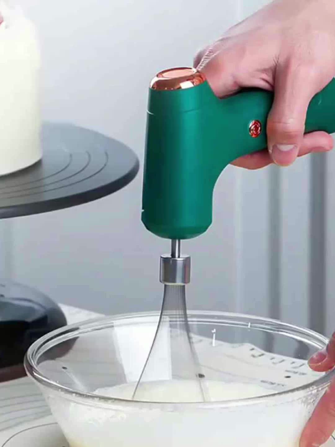 Portable Electric Food Mixer Egg Beater 3 Speeds Handheld Mixer Kitchen  Automatic Cream Milk Blender Green 