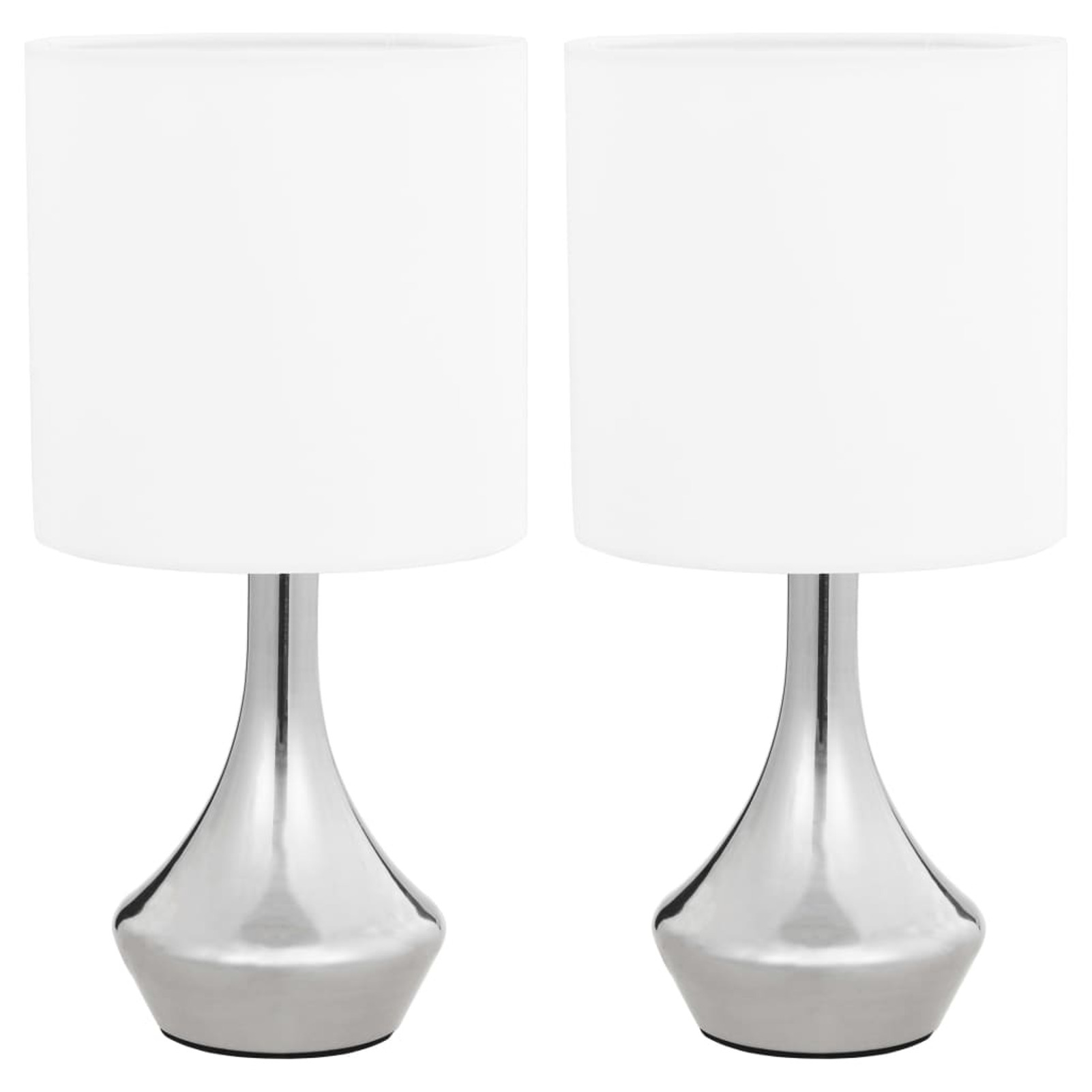 

2pcs Touch Sensor White Table Lamps - E14, Christmas Home Decor & Craft Display, Flower Decoration