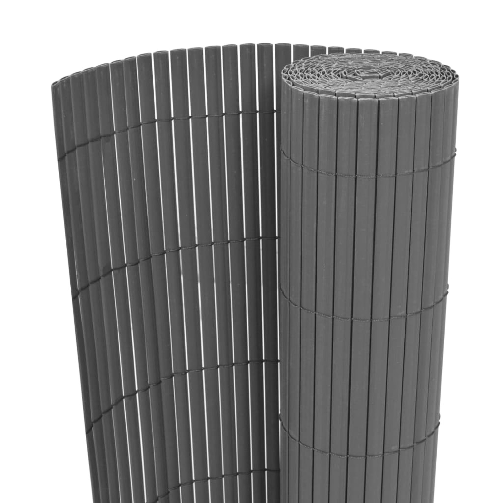 Image of Garden Fence Panels Doublesided Fence Garden Privacy & Protective Screens Protective Screen Balcony Privacy Screen Pvc 90x300cm Grey Fence Panels