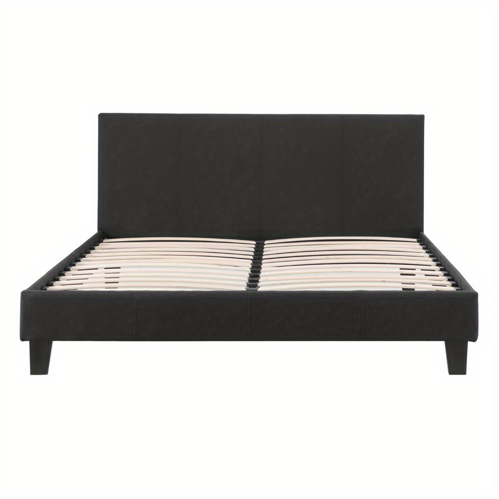 TEMU Bed Frame Queen Size Charcoal Neo