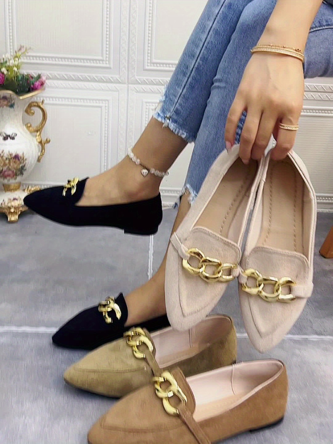 temu dress shoes for women Women's Pumps Low Chunky Block Closed Toe Work Comfortable Heels Round Toe Elegant & Breathable Pumps Dress Shoes Low Heel Slip On Loafers Pumps Casual Pointed High-Heeled Women'S Shoes,