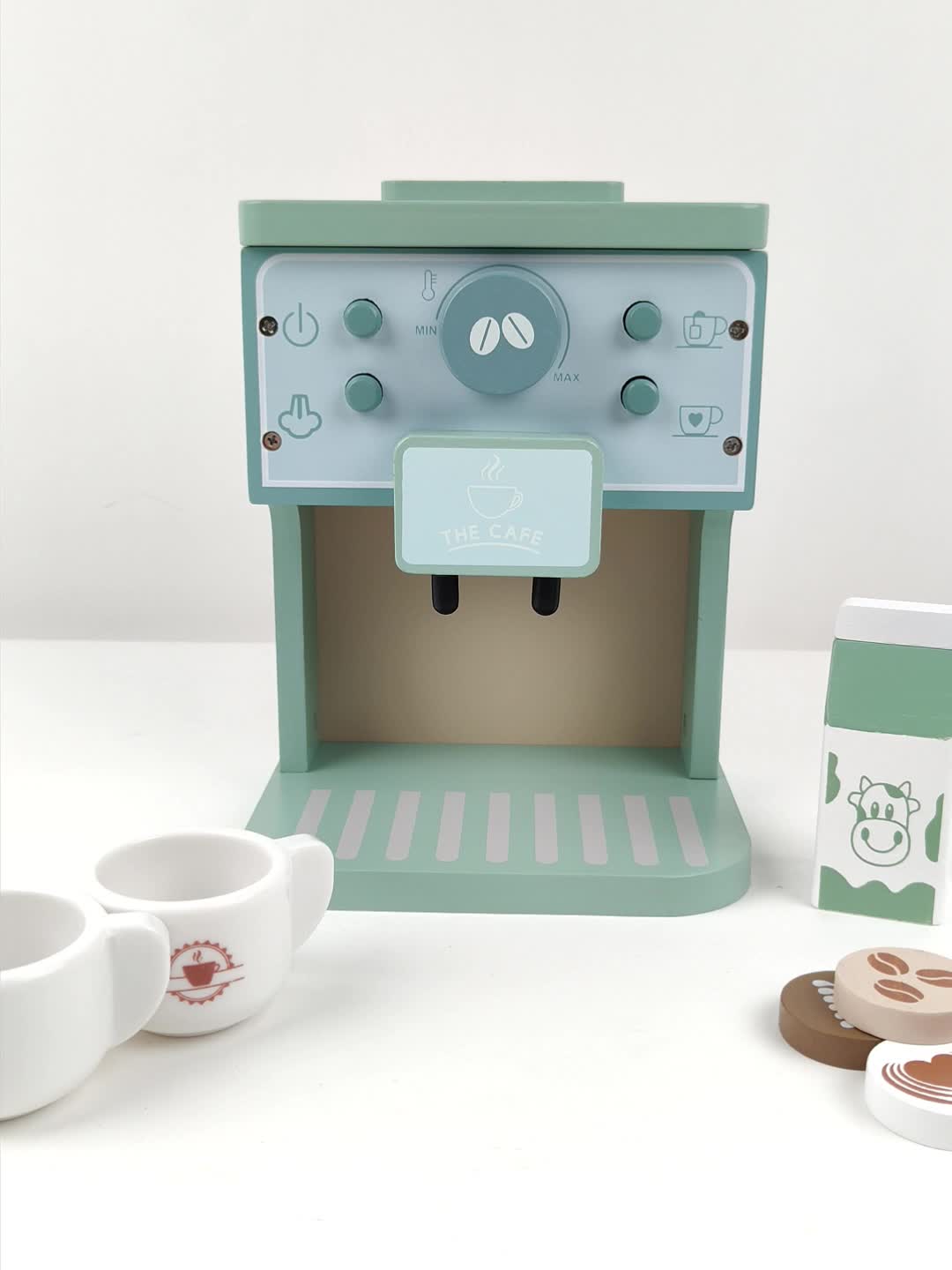 Wooden Simulation Coffee Machine Parent child Interactive - Temu