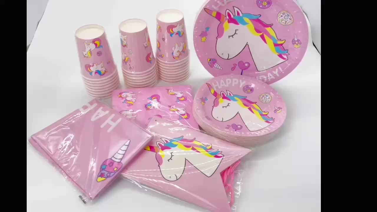 Unicorn Birthday Party Supplies For Girls Serves 24, Unicorn Plates And  Napkins Set, Rainbow Unicorn Party Decorations And Unicorn Party Plates -  Temu
