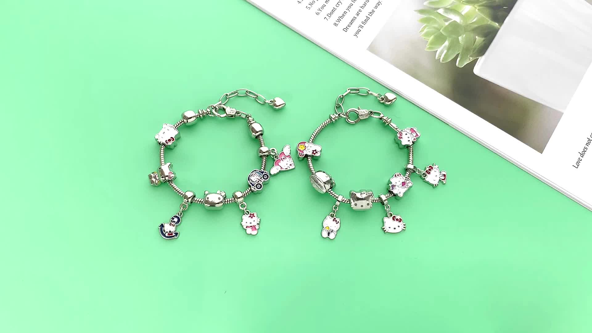 Sanrio PuraVida Enamel Charm Bracelet – Hello Cutie Shop