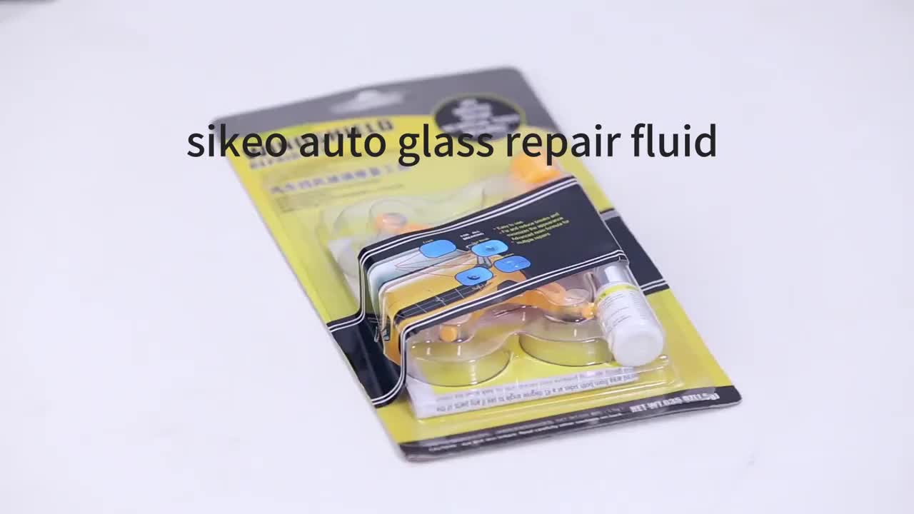 Gubuyi Kit de réparation de pare-brise de voiture, liquide de  réparation de verre, kit de réparation de pare-brise, kit d'outils de  réparation pour fissures, 2 pièces (noir + blanc)