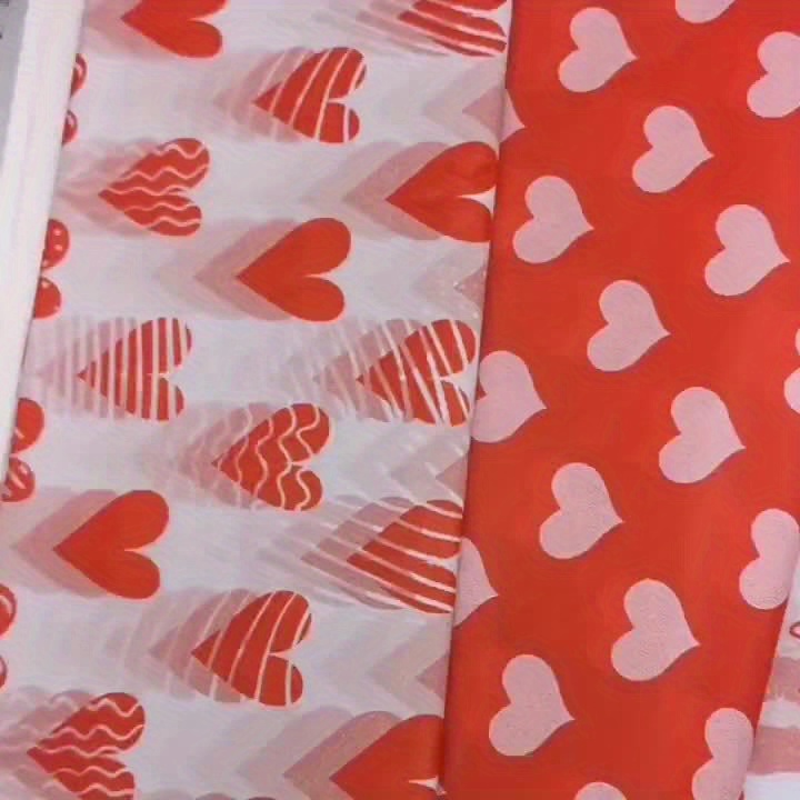 10 Hojas/paquete Papel Seda Rojo Diseño Corazones Envolver - Temu