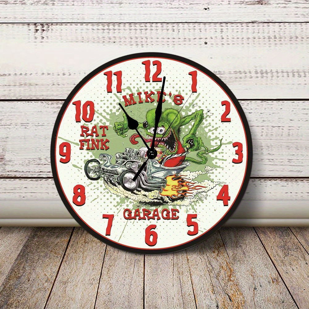 

Garage Round Wall Clock Personalized, Birthday Present, Gift For Best Friend