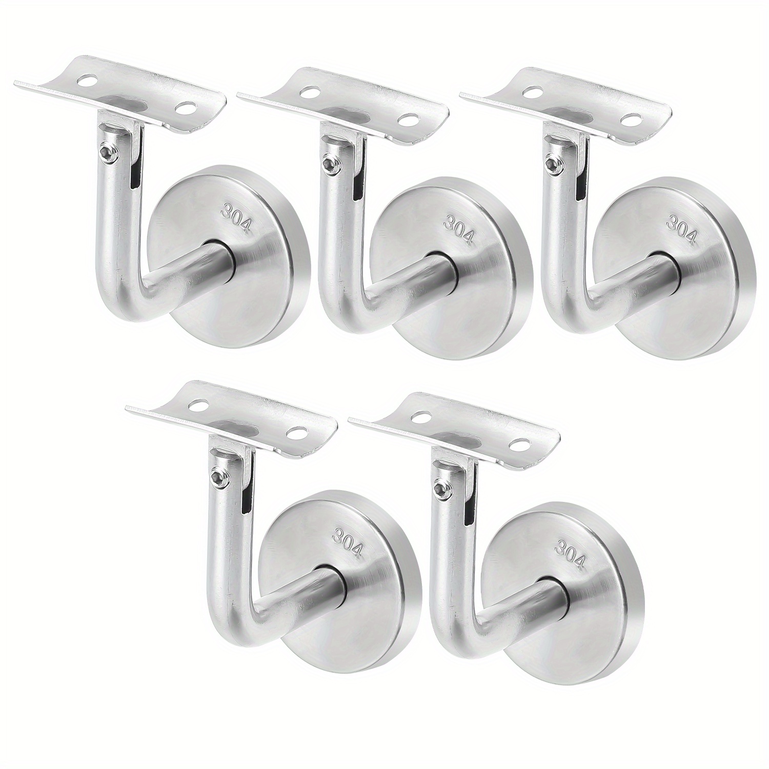 Image of Wall Trailer Handrail, Handrail Bracket, Handrail Connector With Cover Rose, Adjustable Tilt Handrail Wall Bracket For Indoor And Outdoor Handrails, Wall Bracket, Handrail Holder