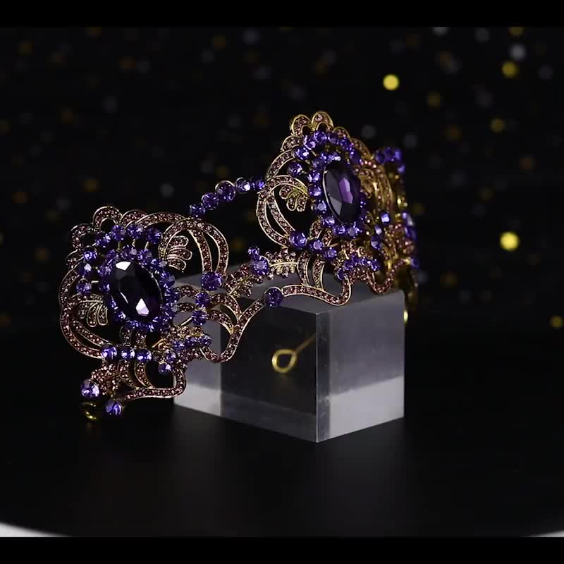 Barocco Viola Cristallo Bellezza Principessa Corona Tiaras - Temu Italy