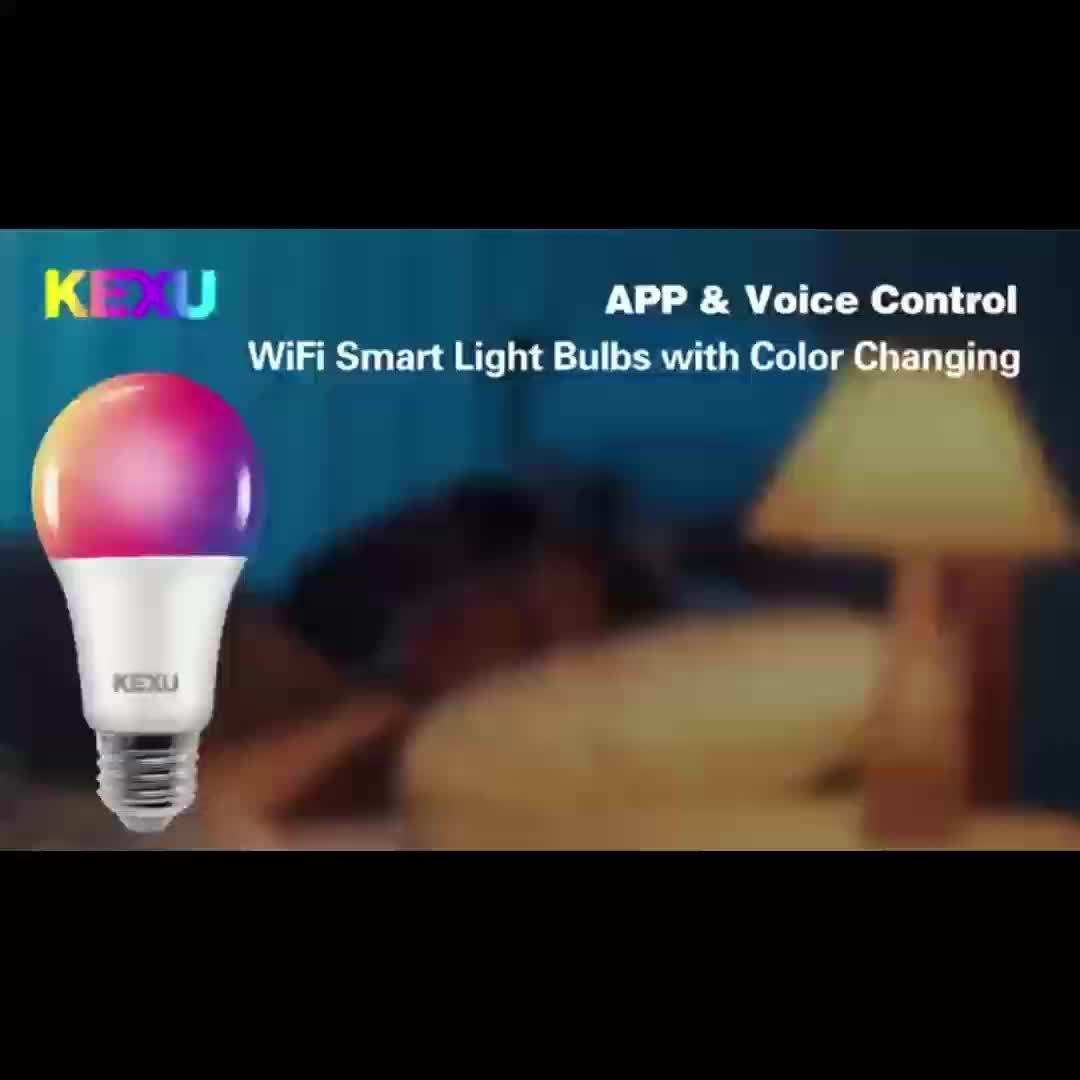 Govee Bombillas inteligentes, WiFi y Bluetooth que cambian de color,  sincronización de música, 54 escenas dinámicas, 16 millones de colores  RGBWW