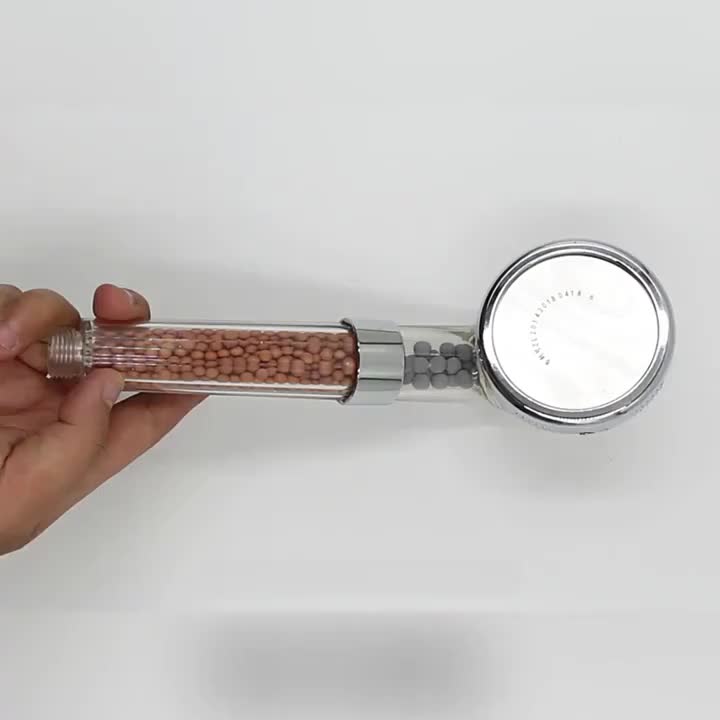 3pcs Handheld Shower Filter Set with Hose and Bracket