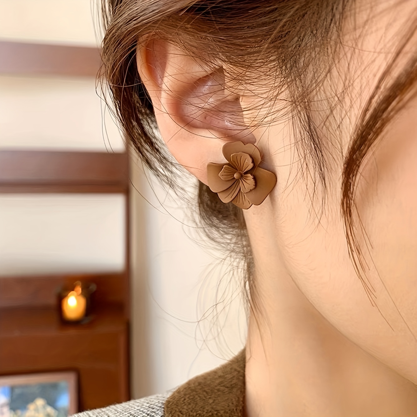 Golden Earrings Kit Different Shapes Zinc Alloy Ear - Temu